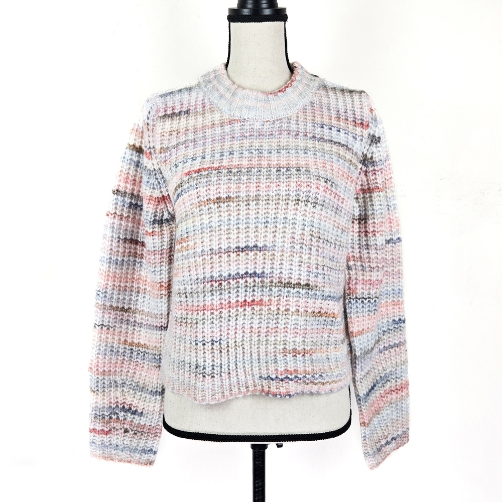 NWT All in Favor Space Dye Multicolor Sweater
